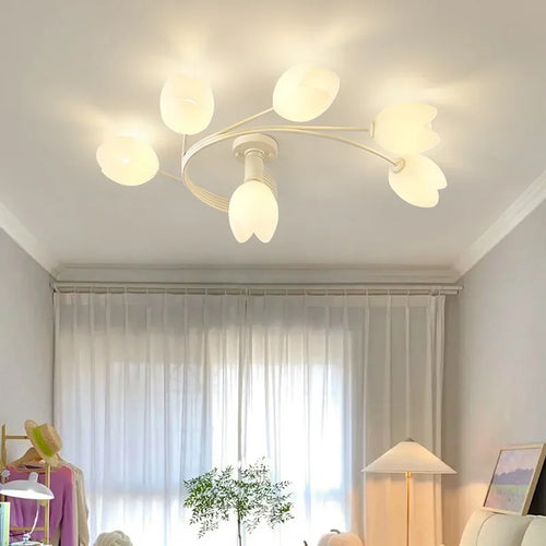 LED orchid chandelier for romantic and cosy lighting - vue 5 sur 14