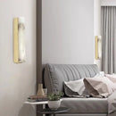 Long marble wall light in Chinese style