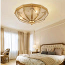 Nordic metal and glass ceiling light for outdoor and indoor use
