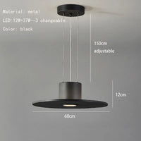 Minimalist adjustable height UFO LED pendant lamp