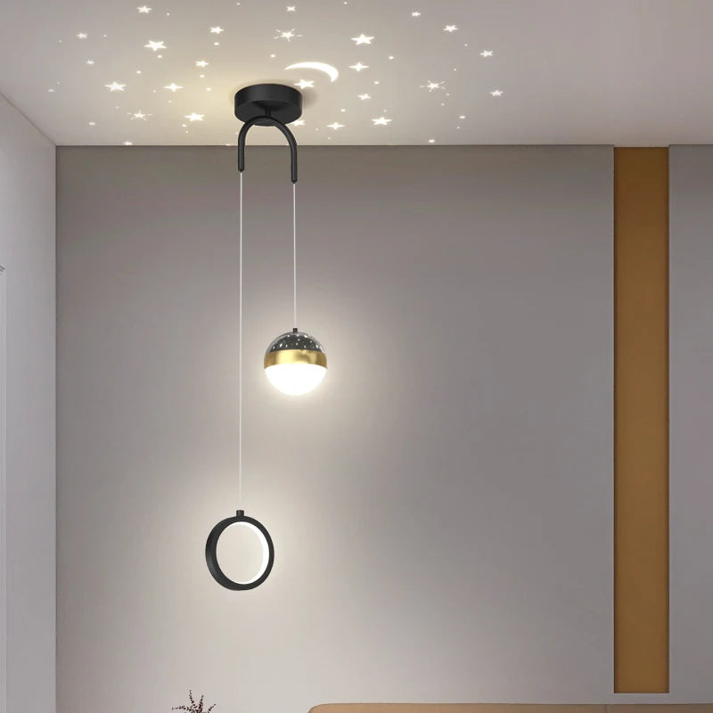 Modern decorative pendant light ideal for a starry ceiling - vue 4 sur 12
