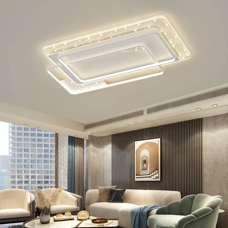 Modern LED ceiling light for decorative indoor lighting - vue 5 sur 20