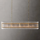 Rectangular crystal chandelier for luxury lighting