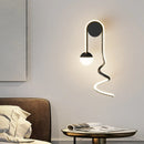 Modern spiral aluminium LED wall light