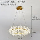 Modern clear crystal pendant light for interior decoration