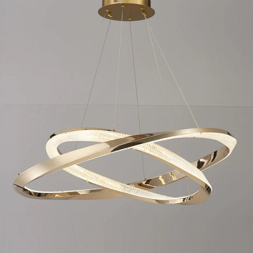 Modern circular LED chandelier for interior decoration - vue 2 sur 11