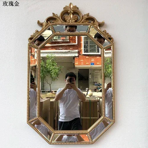Nordic hanging decorative mirror for elegant makeup - vue 9 sur 14