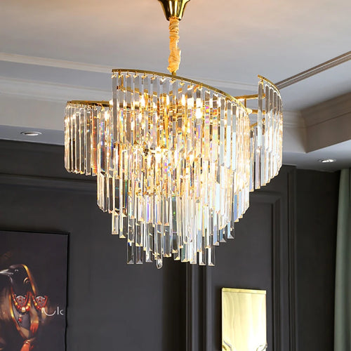 Dimmable crystal chandelier for an elegant atmosphere - vue 2 sur 11