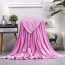 Soft warm coral fleece flannel throw for sofa or bed