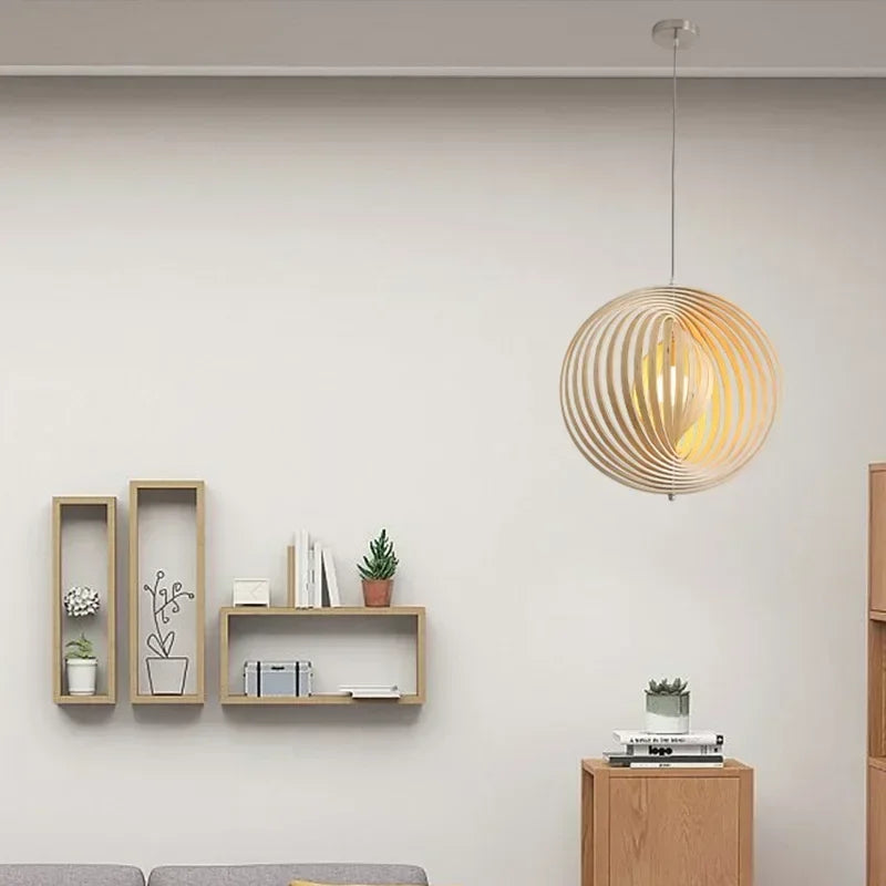 Nordic style rotating lunar chandelier for interior decoration - vue 3 sur 12