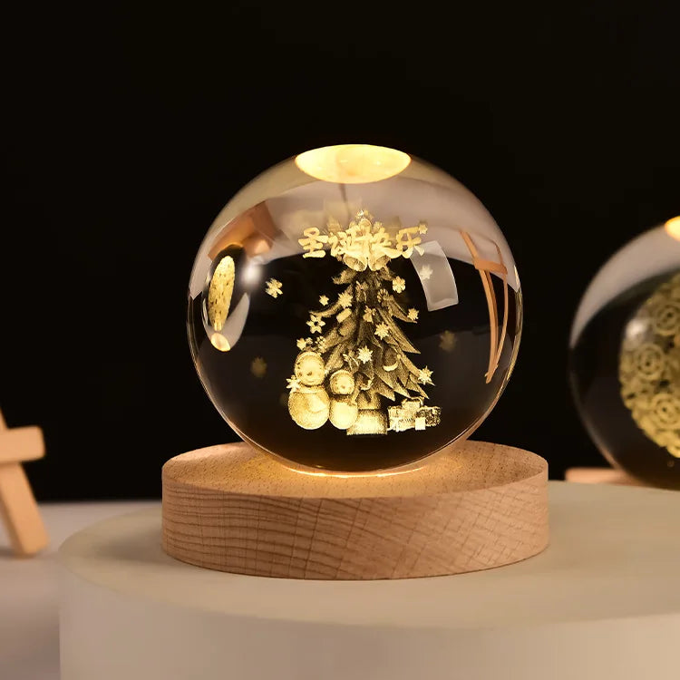 3D crystal ball solar system engraved decorative gift - vue 31 sur 32