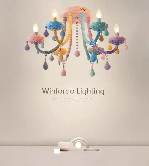 Colourful children's ceiling light modern fort style with E14/E12 sockets - vue 2 sur 9