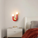 Artistic metal wall light with u-shaped tube for indoor lighting