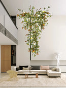 Custom glass ginkgo modern pendant light for elegant lighting