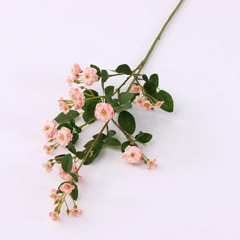 Set of 5 artificial silk roses for floral decoration - vue 12 sur 13
