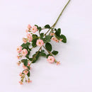 Set of 5 artificial silk roses for floral decoration