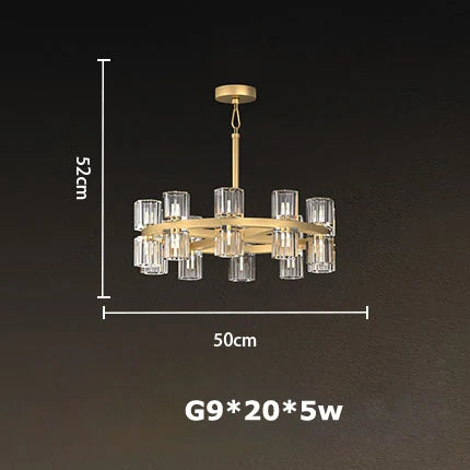 Classic black and gold crystal pendant light with elegant design