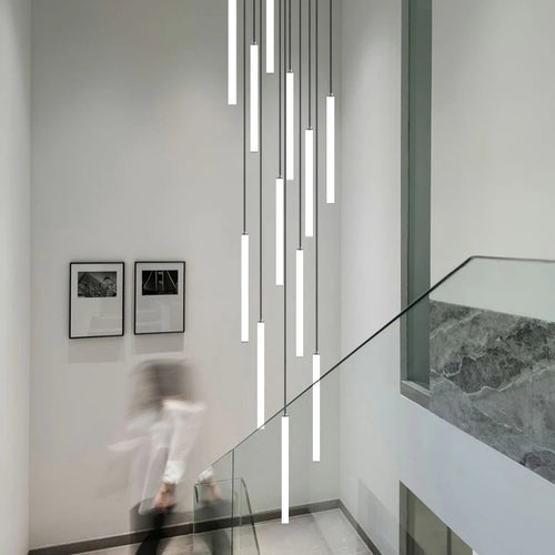 Luxury modern minimalist chandelier for duplex - vue 5 sur 15