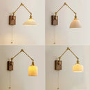 iwhd Copper swing arm LED wall light with pull chain switch