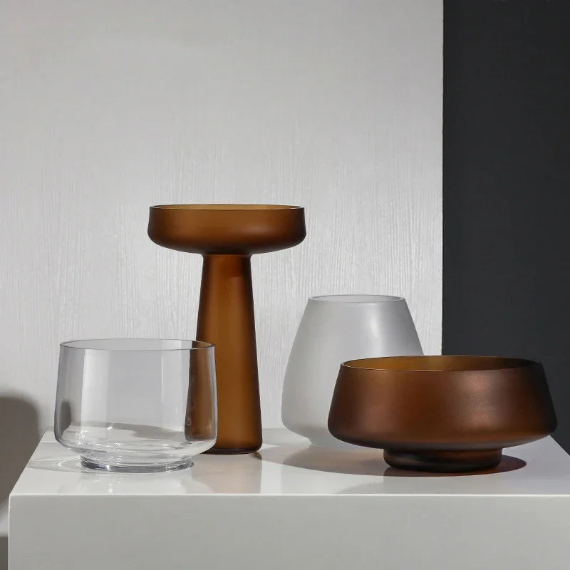 modern glass vase creative design for interior decoration