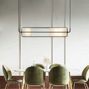 Art Deco glass and metal chandelier for hotel