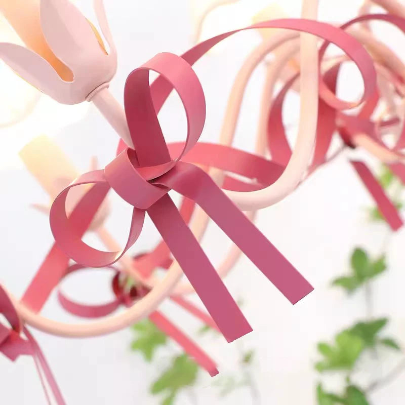 Pink princess chandelier for children's bedroom decor - vue 6 sur 12