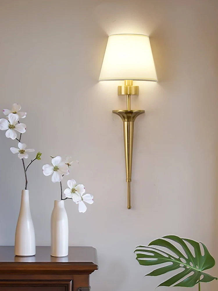Classic copper LED wall light for home decoration