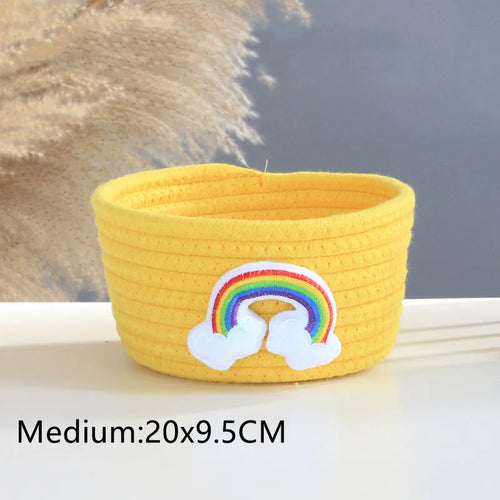 woven animal storage basket for toys and miscellaneous items - vue 8 sur 21