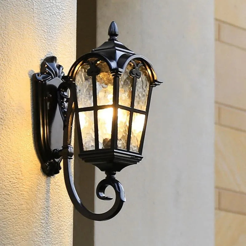 Vintage aluminium LED wall light for garden and outdoor - vue 3 sur 8