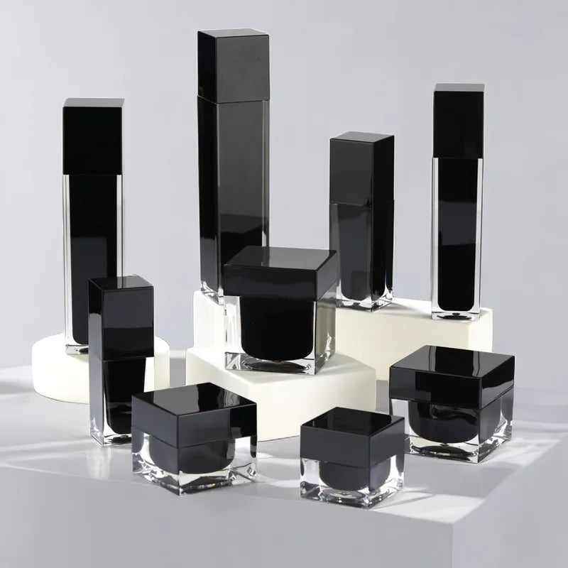 refillable square acrylic jar for cosmetic cream