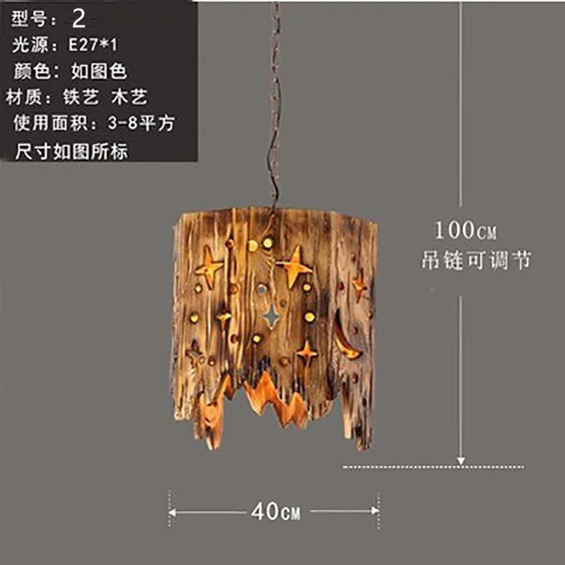 Nordic style wooden pendant light for restaurants, cafés and bars - vue 8 sur 10