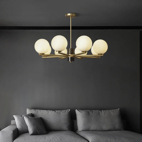 Luxury minimalist Nordic copper postmodern chandelier - vue 2 sur 9