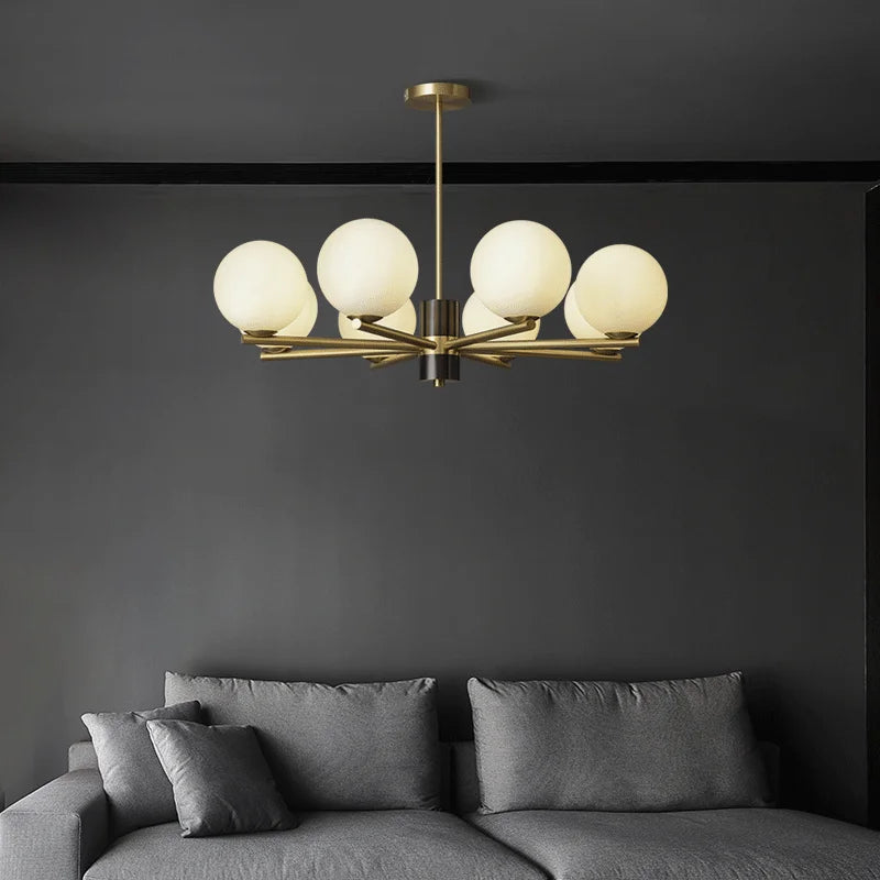 Luxury minimalist Nordic copper postmodern chandelier