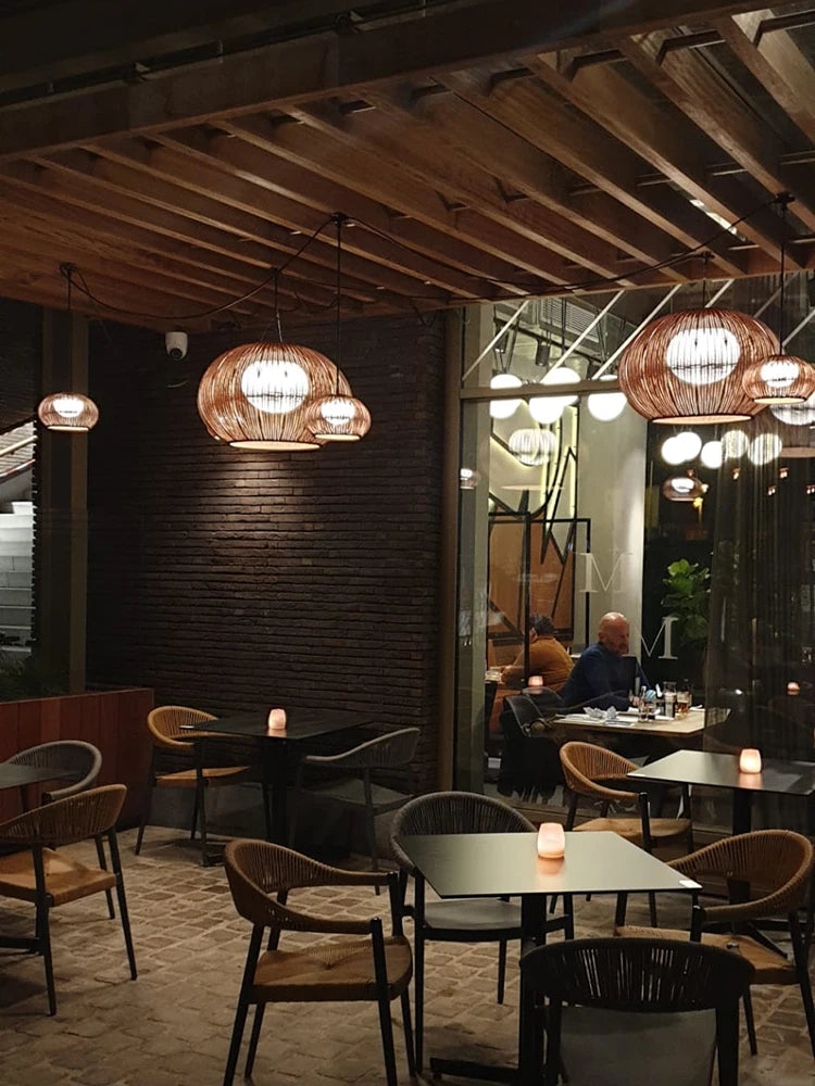 Wabi sabi rattan ceiling light for modern and elegant decor