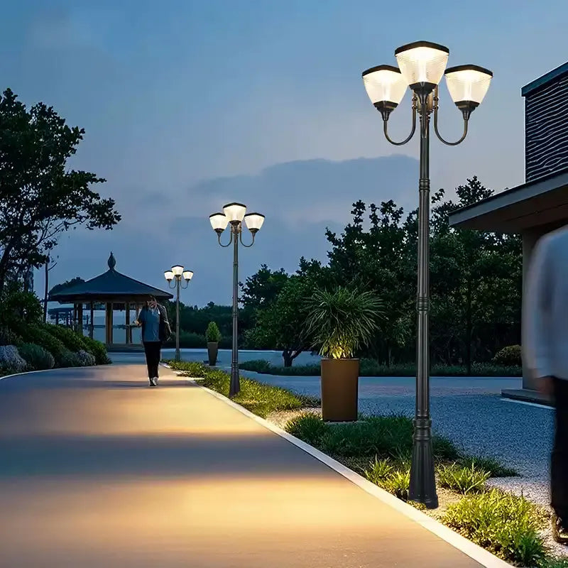 Modern garden lamp posts for decorative outdoor waterproof lighting