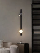 Minimalist luxury copper wall light with LED strip