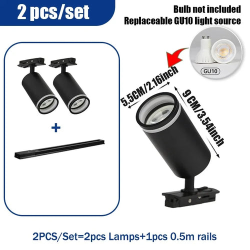Decorative LED spotlight for indoor shop track lighting - vue 11 sur 19