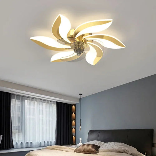 Ceiling fan with light and remote control for indoor use - vue 6 sur 8