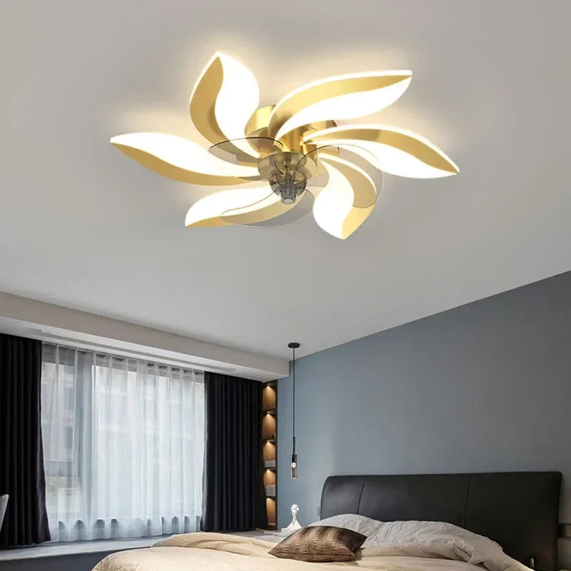Ceiling fan with light and remote control for indoor use - vue 5 sur 8