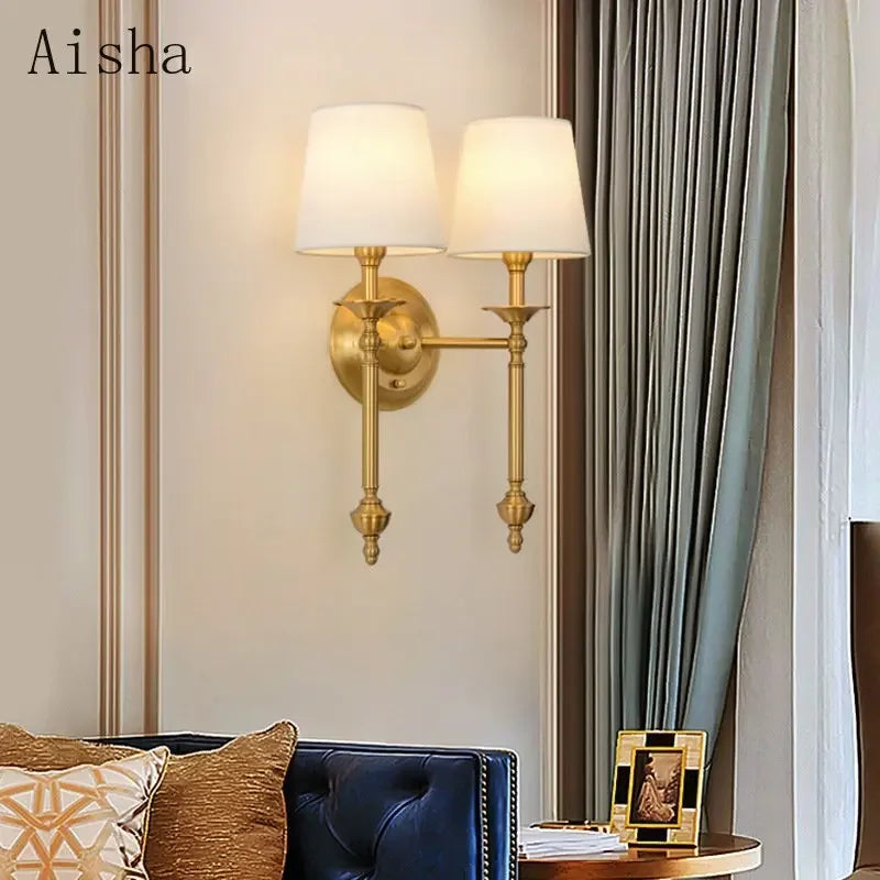 Luxury copper wall light for an elegant interior
