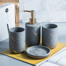 ceramic bottles for soap, shampoo and shower gel