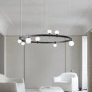 Modern adjustable glass chandelier for artistic decor