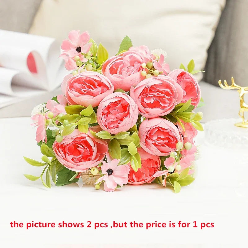 Artificial peony bouquet for weddings and festive decor - vue 9 sur 12