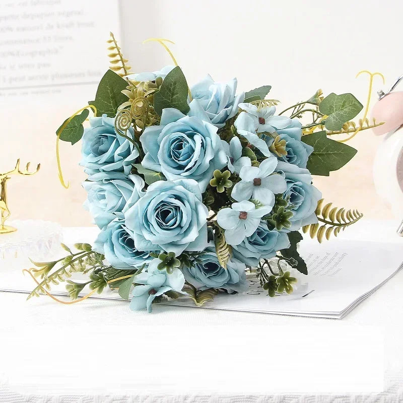 Artificial rose bouquet for decoration and party gift - vue 6 sur 13