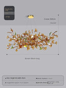 Custom glass ginkgo modern pendant light for elegant lighting