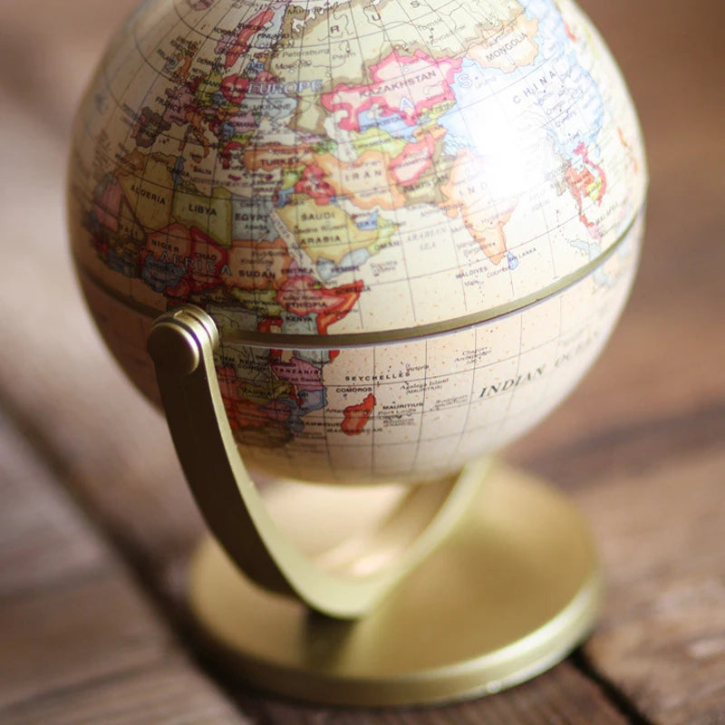 creative retro globe for learning geography