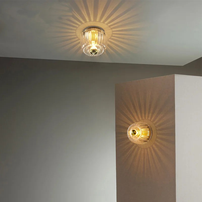 Romantic warm light glass wall lamp for indoor lighting - vue 4 sur 10