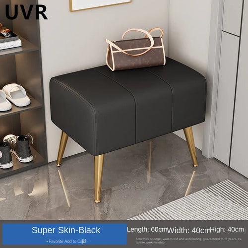 modern and luxurious shoe bench with comfortable seat - vue 7 sur 10