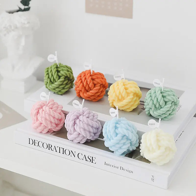 decorative and cute soy wax ball scented candle - vue 4 sur 14