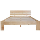 EU STOCK Wooden bed Double bed, headboard, slatted grid -200 x 140cm solid wood FSC Solid wood double bed